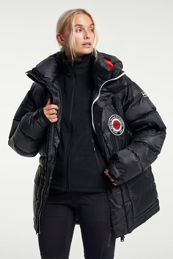 Naomi Expedition Jacket Unisex - Down Jacket with Hood - Unisex - Black